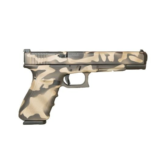Glock G40 Gen4 MOS 10mm 6.02" 15rd Pistol, Sandstorm Camo