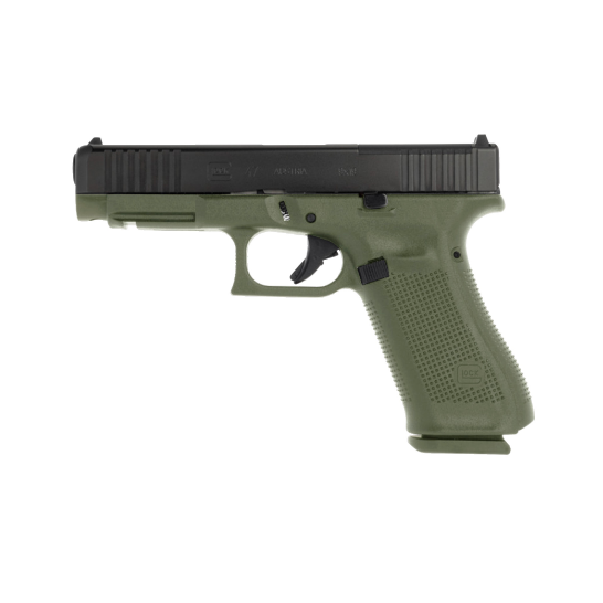 Glock G47 Gen5 MOS 9mm 4.5" 17rd Pistol, Battlefield Green