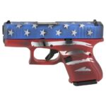 Glock 27 .40 S&W Pistol, 3.43 Barrel, Fixed Sights, Red, Wht, Blu BW Flag