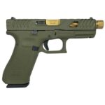 Glock G45 Gen5 Custom OD Green/Gold Compact Crossover 9mm 4.60" 17rds, OD Green