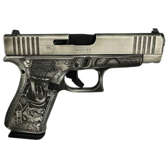 Glock G48 Custom Battle Worn/Bushido Compact 9mm 4.17" 10rds, Gray