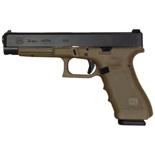 Glock G34 Gen4 MOS Competition 9mm 5.31" 17rds, OD Green
