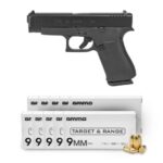 Glock G48 9mm Pistol & 500 Rounds of Ammo Inc 9mm FMJ 115 Grain Ammo