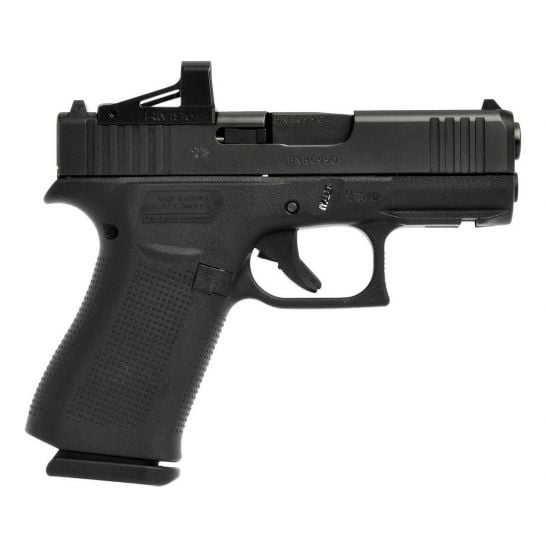 Glock 43X MOS 3.39" 9mm Pistol With Shield Red Dot Sight, Black