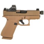 Glock G43X MOS 3.41" TB 9mm 10rd Pistol, Flat Dark Earth w/ Holosun HS 407K