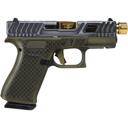 Glock 43X Optics Ready 3.92" TB 9mm 10rd Pistol, Green Tarpon Scale/Gold
