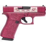 Glock G43X Full Engraved Paisley Subcompact 9mm 3.41" 10rds, Black Cherry