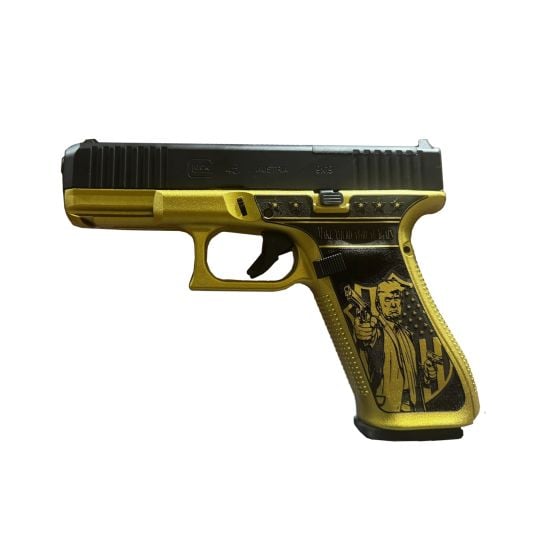 Glock 45 G45 Gen5 MOS Don Wick 4.02" 9mm 17rd Pistol, Black / Gold Engraved