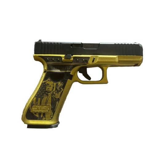 Glock 45 G45 Gen5 MOS Don Wick 4.02" 9mm 17rd Pistol, Black / Gold Engraved